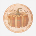 Pumpkin Book Round Charcuterie Board with Groove - 13.5” x 13.5”