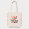 Fall vibes Ruffle Edge Tote Bag